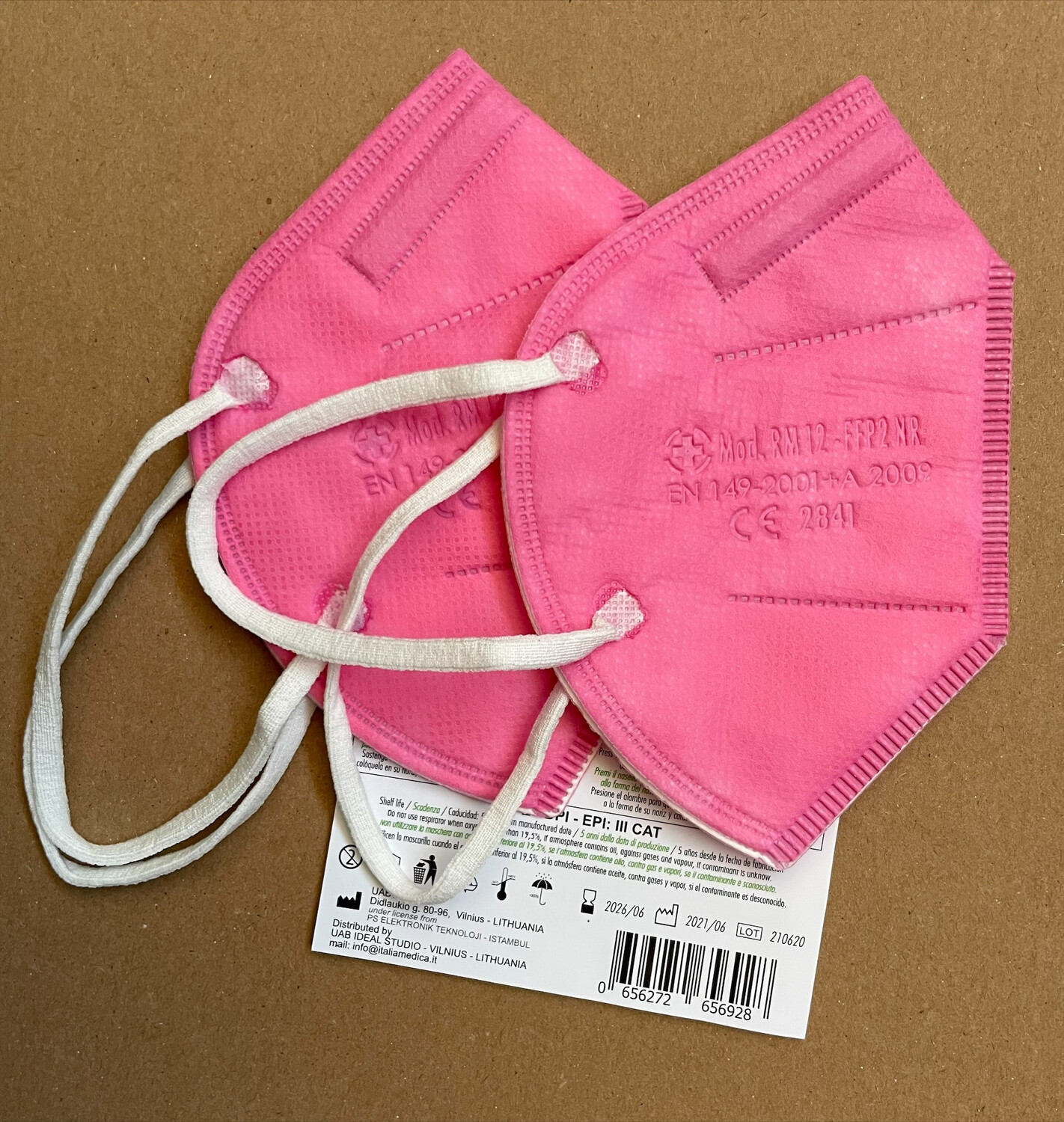 10 pz FFP2 colore AZALEA, con certificazione CE - OFFERTA Risparmio