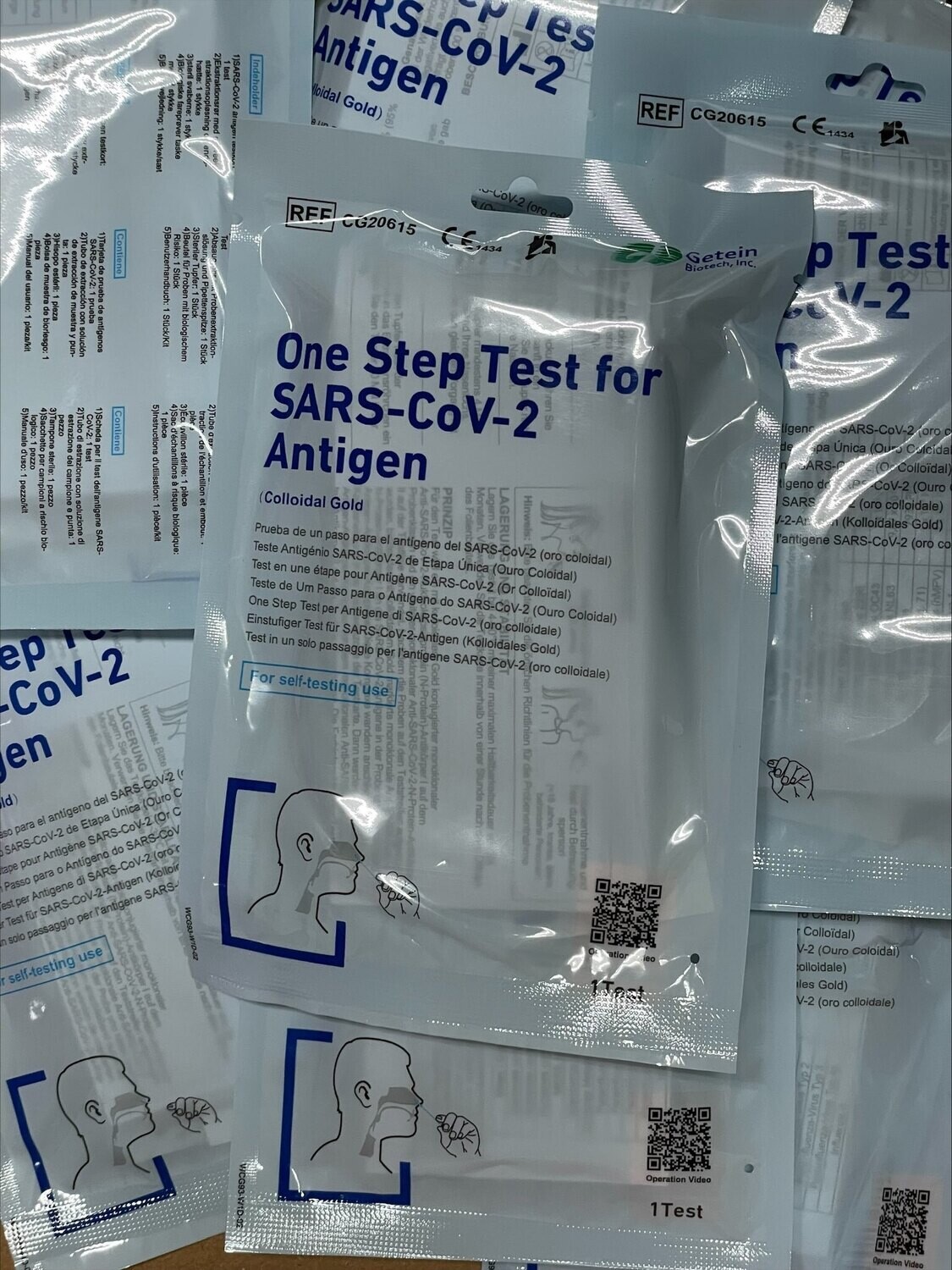 1 pz GETEIN - Test Rapido antigenico nasale per SARS- CoV-2 | 1 kit rapido personale. Confezione singola