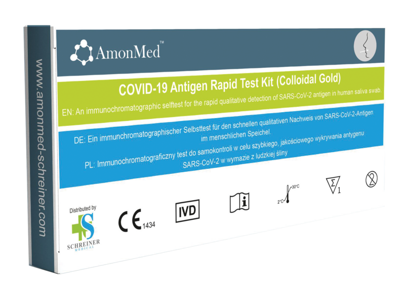 1 PZ Kit di test rapido antigene  COVID-19 (colloidale lollipop salivare) per autotest/uso domestico monodose