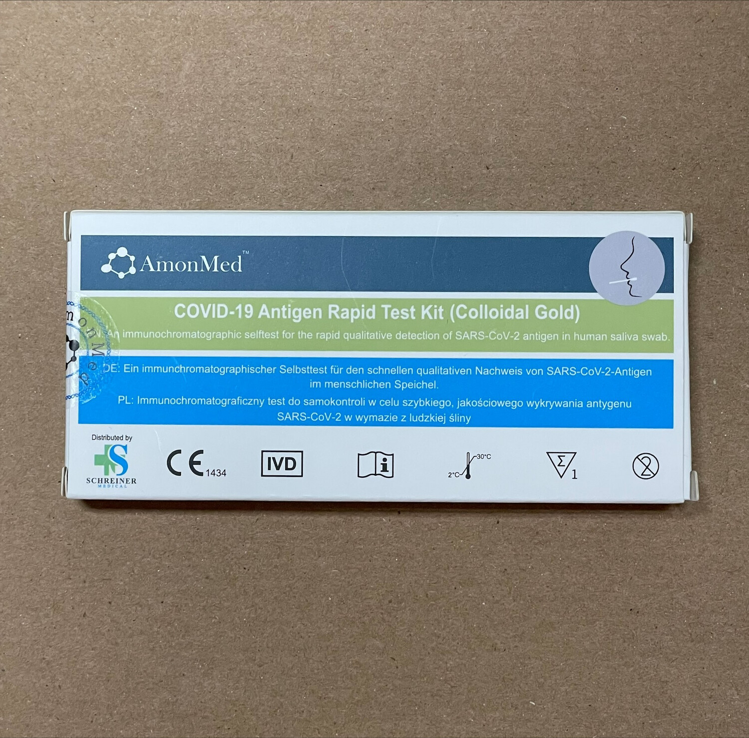 10 PZ Kit di test rapido antigene  COVID-19 (colloidale lollipop salivare) per autotest/uso domestico monodose