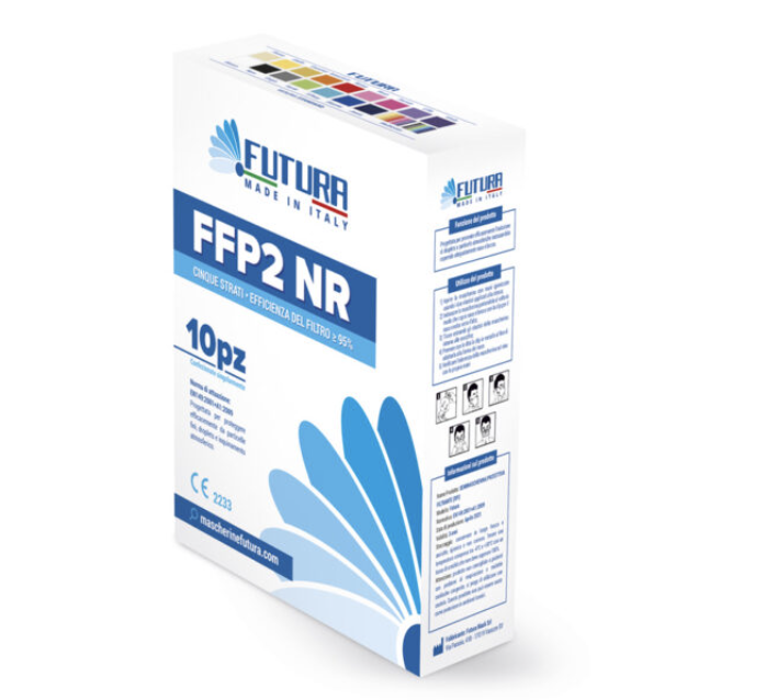 50 pz PER VISI PICCOLI Mascherine FFP2 certificate Made in Italy - BOX COLORI MISTI
