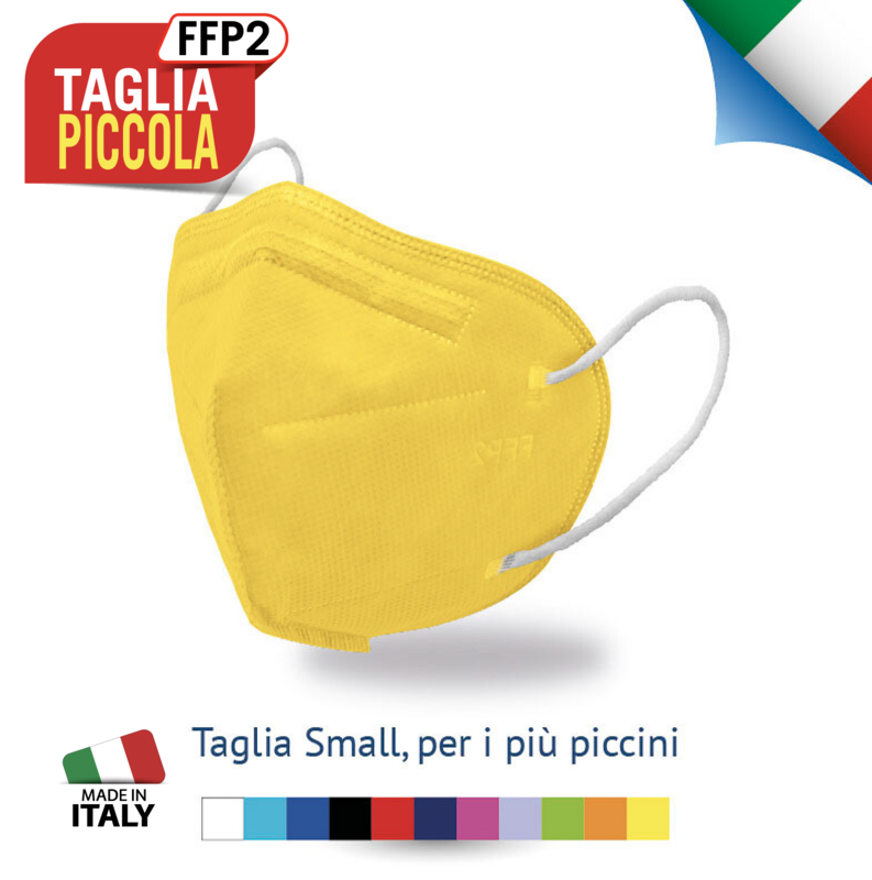 50 pz PER VISI PICCOLI Mascherine FFP2 certificate Made in Italy - BOX COLORI MISTI