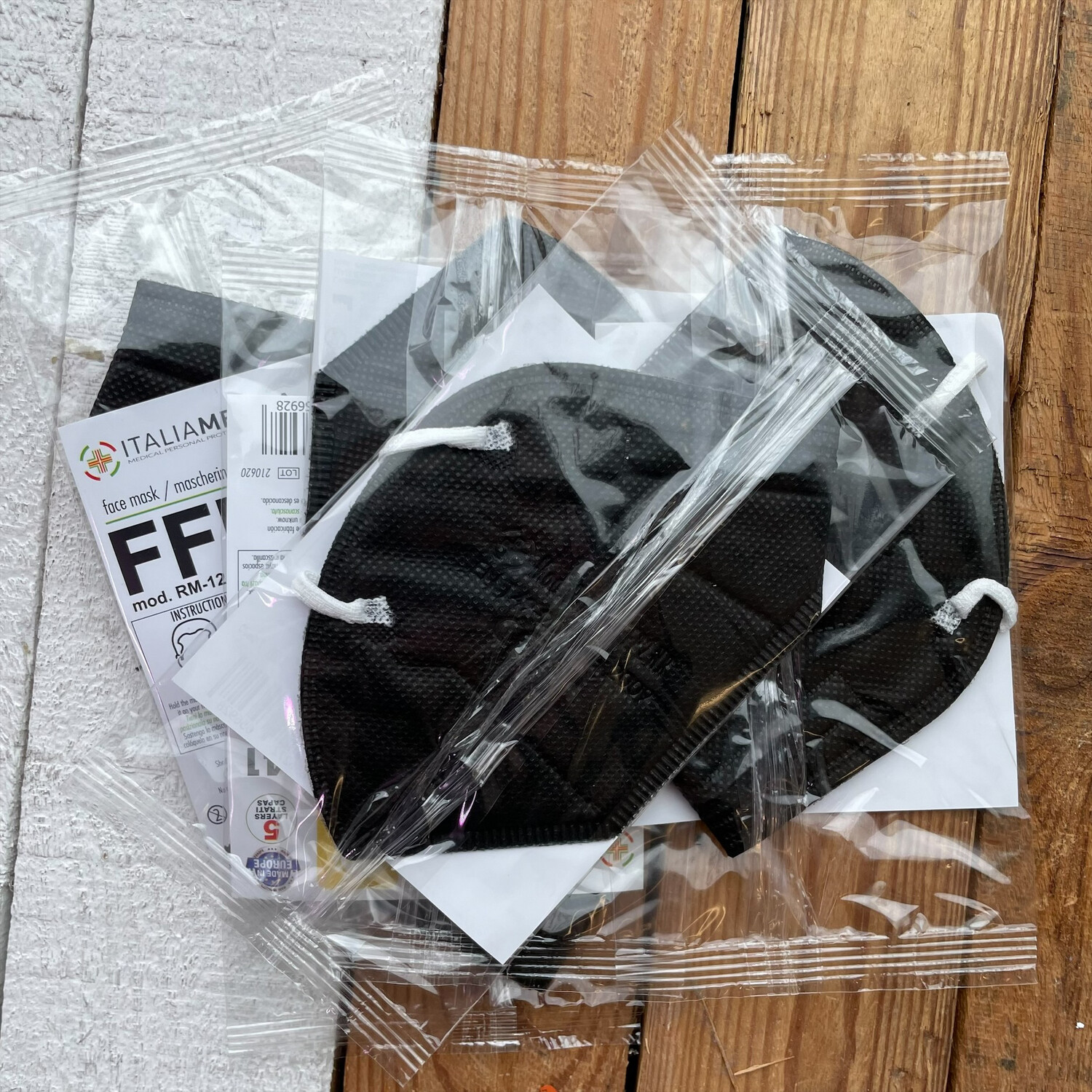 100 pz  FFP2 NERE made in EUROPA, con certificazione CE - OFFERTA Risparmio
