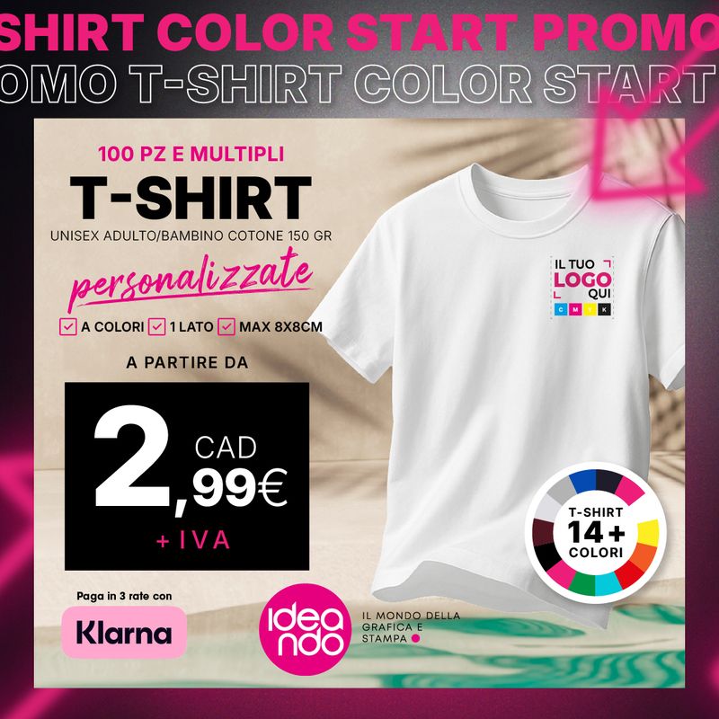 TSHIRT Stampa Piccola a Colori