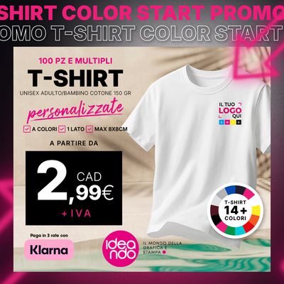 TSHIRT Stampa Piccola a Colori