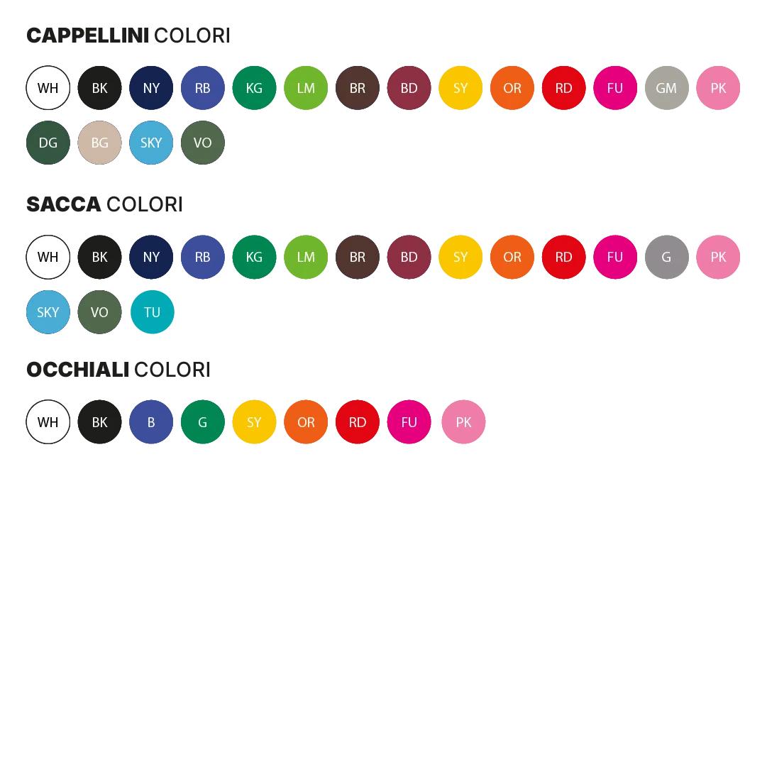 KIT Cappellino + Sacca + Occhiali