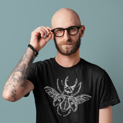 Beetle Ladyhead tattoo Short-sleeve unisex t-shirt