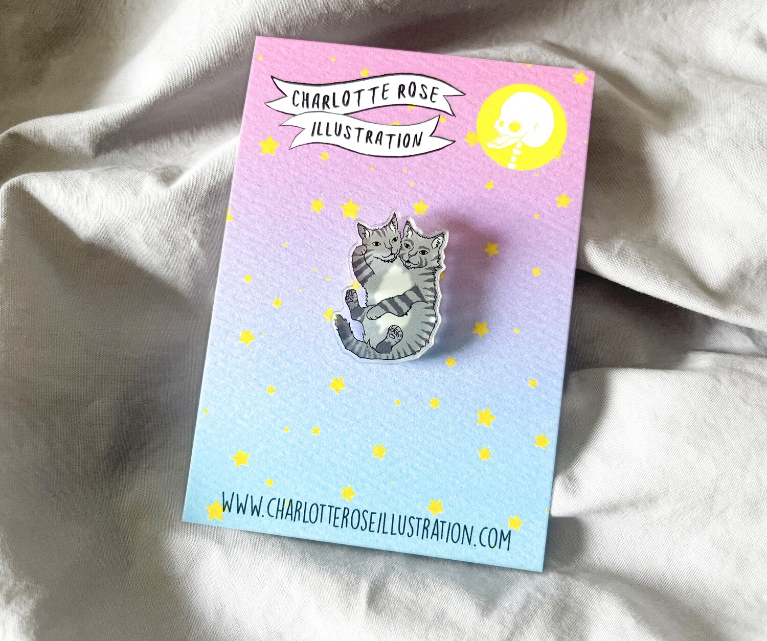 Two Headed Cat pin