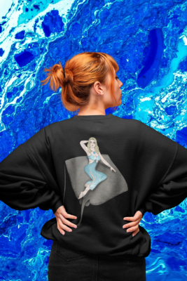 Water Witch - Traditional Witches Club - Unisex Sweatshirt - Mermaid witch with stingray