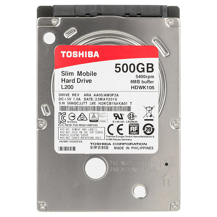Жёсткий диск 2.5" TOSHIBA L200 500GB SATA/8MB (HDWK105UZSVA)
