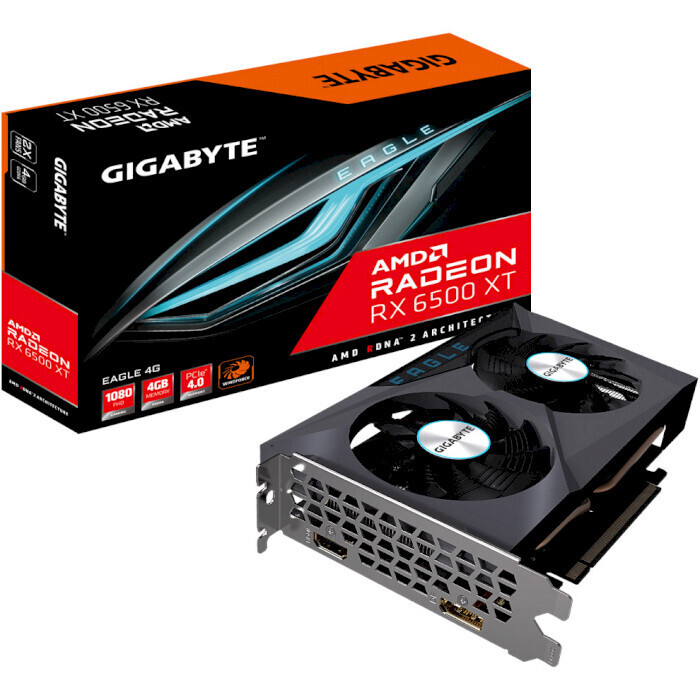 Видеокарта GIGABYTE Radeon RX 6500 XT Eagle 4G (GV-R65XTEAGLE-4GD)