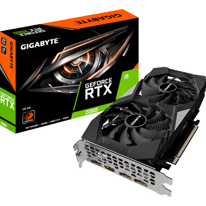 Видеокарта GIGABYTE GeForce RTX 2060 D6 6G (GV-N2060D6-6GD 2.0)
