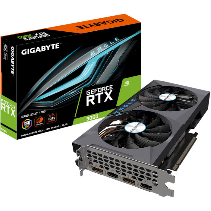 Видеокарта GIGABYTE GeForce RTX 3060 Eagle OC 12G Rev2.0 LHR (GV-N3060EAGLE OC-12GD REV.2.0)