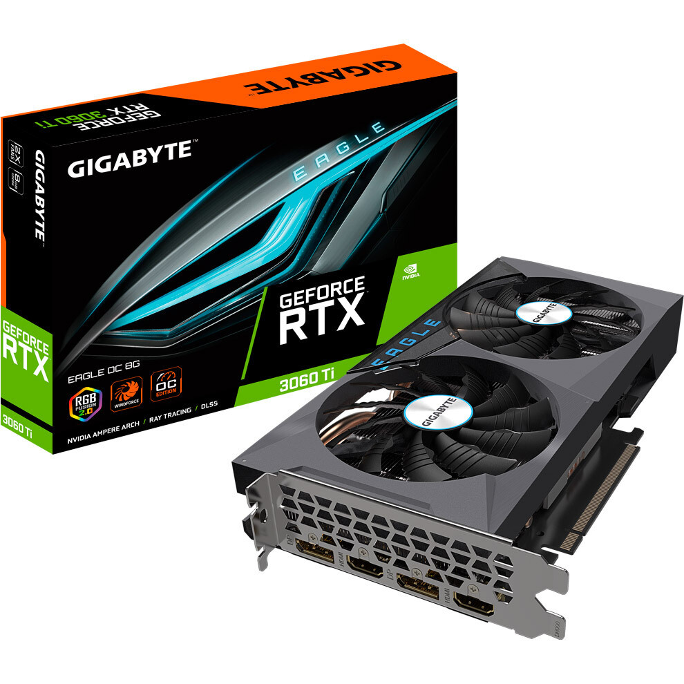 Видеокарта GIGABYTE GeForce RTX 3060 Ti Eagle OC 8G Rev2.0 LHR (GV-N306TEAGLE OC-8GD REV.2.0)