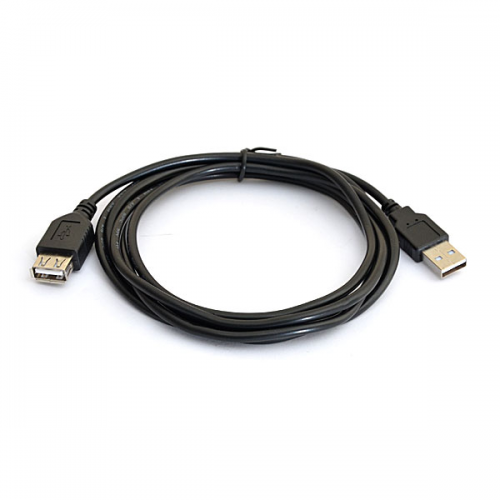 Кабель DeTech USB 2.0 AM-AF Black 3м