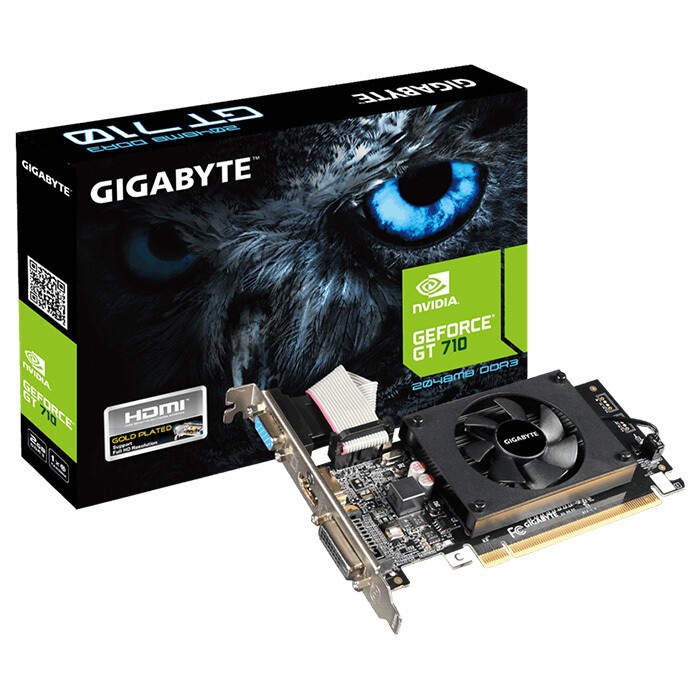 Видеокарта GIGABYTE GeForce GT 710 2GB GDDR3 (GV-N710D3-2GL)
