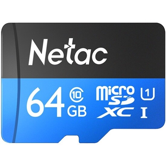 Карта памяти Netac P500 MicroSDXC 64Gb Class 10 UHS-I 80MB/s
