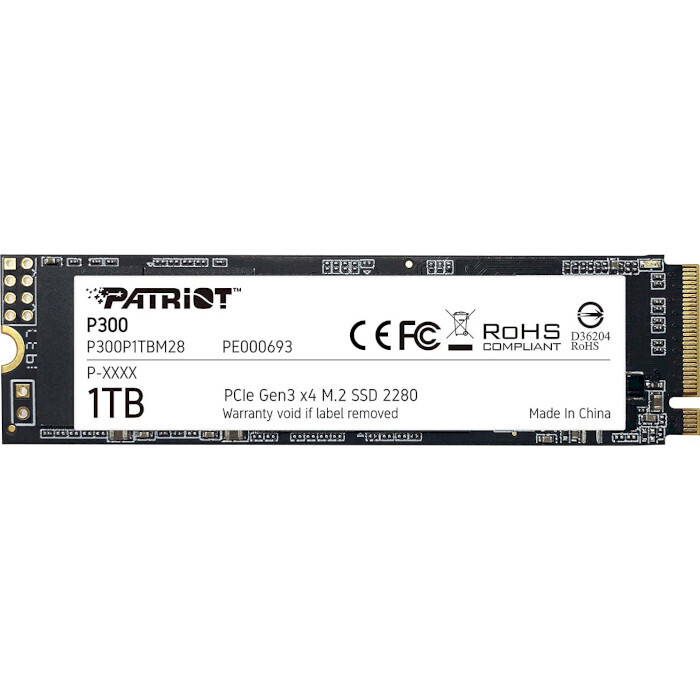 SSD PATRIOT P300 1TB M.2 NVMe (P300P1TBM28)