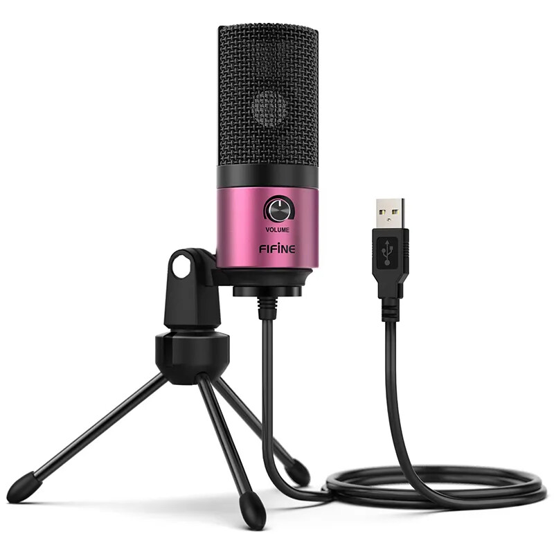 Микрофон Fifine K669B розовый