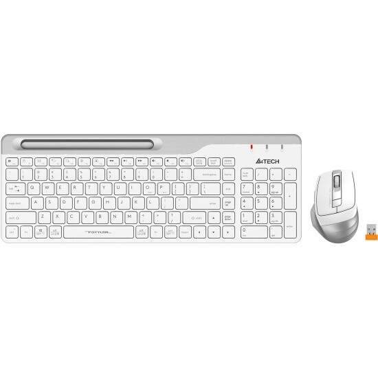 Комплект клавиатура и мышь A4Tech Fstyler FB2535C белый/серый USB беспроводные BT