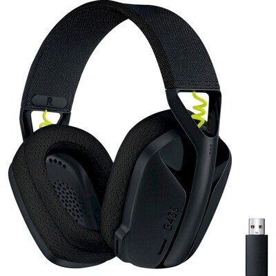 Наушники геймерские LOGITECH G435 Lightspeed Wireless Gaming Headset Black/Neon Yellow
