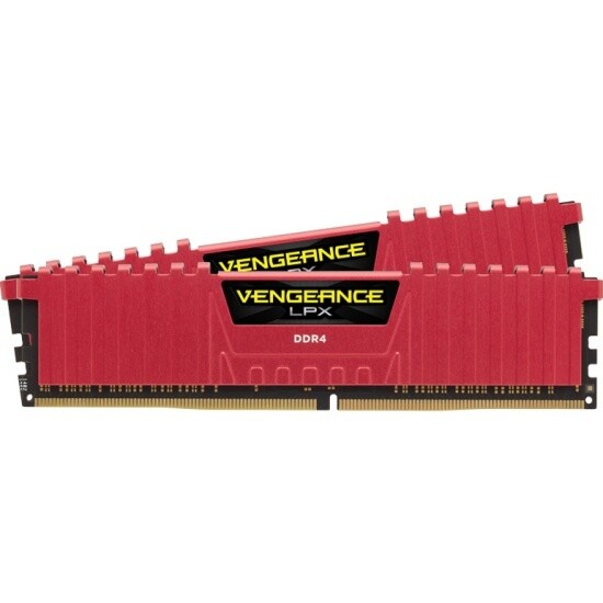 Модуль памяти Corsair DDR4 16Gb (2x8Gb) 3200MHz pc-25600 Vengeance LPX Red (CMK16GX4M2B3200C16R)