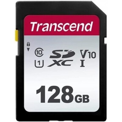 Карта памяти 128Gb Transcend 300S SDXC UHS-I U1 V10 (100/25 MB/s)