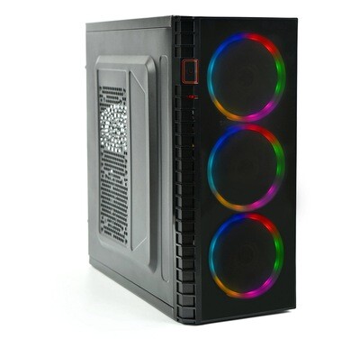 Компьютерный корпус ABR Gaming G-3 (3х120 мм RGB подсветка, 2*USB 3.0; 1*USB 2.0, HD Audio, Mic, Midi-Tower) без БП