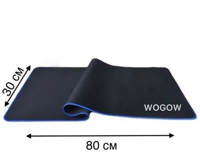 Коврик игровой для мыши большой 80*30 см. с синей окантовкой WOGOW