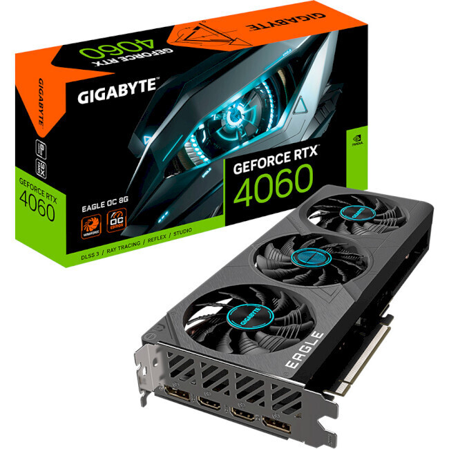Видеокарта GIGABYTE GeForce RTX 4060 Eagle OC 8G (GV-N4060EAGLE OC-8GD)