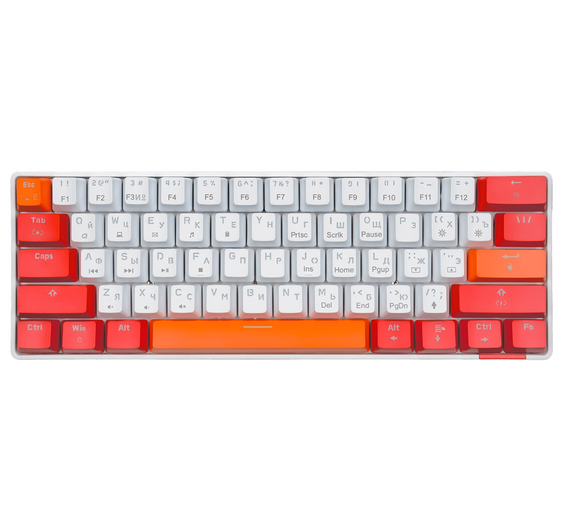Механическая игровая клавиатура PANTEON T3 PRO CS HS RGB White-Red