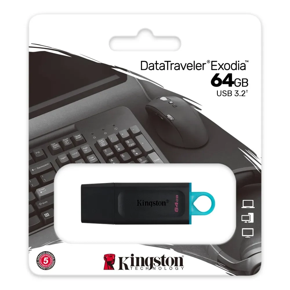 USB-флеш-накопитель Kingston DataTraveler Exodia 64 ГБ, черный