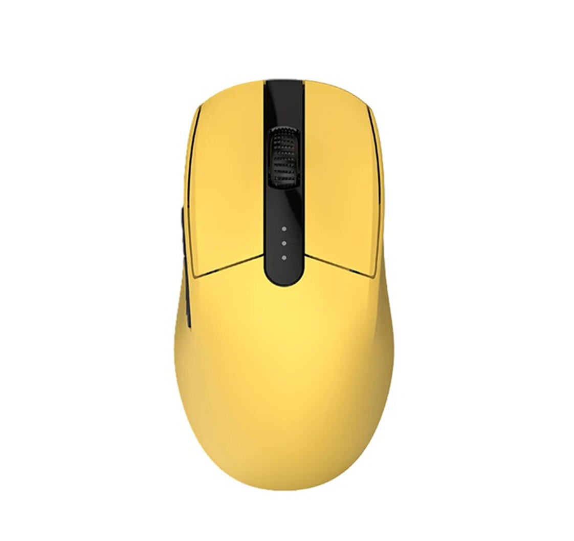 Игровая мышь беспроводная проводная Dareu A900 желтая