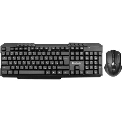 Комплект: клавиатура+мышь беспроводная DEFENDER Jakarta C-805 RU, черный (45804)