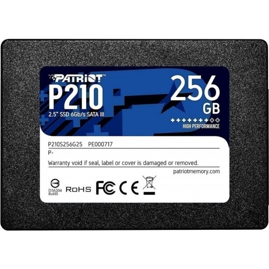 SSD диск PATRIOT MEMORY 2.5" P210 256Гб SATA III NAND 3D (P210S256G25)