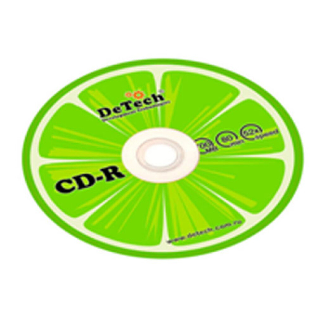 DeTech диск CD-R 700MB/80min 52x