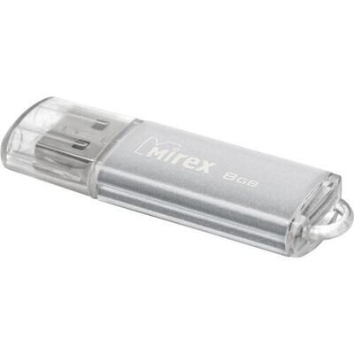 Флеш накопитель 8GB Mirex Unit, USB 2.0, Серебро