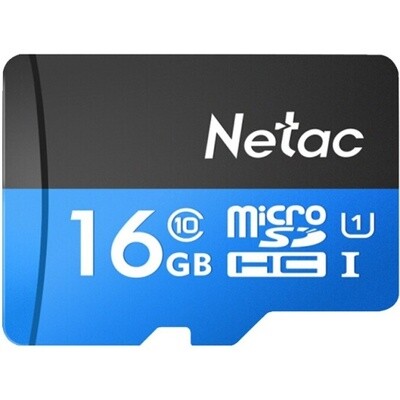 Карта памяти Netac P500 16GB, без SD адаптера, черный