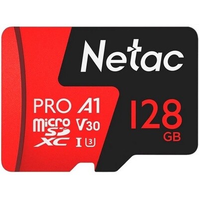 Карта памяти Netac P500 Extreme Pro MicroSDXC 128GB Сlass 10 UHS-I 100MB/s (NT02P500PRO-128G-S)
