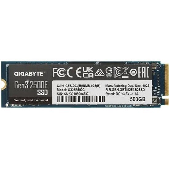 Накопитель SSD M.2 GIGABYTE 256GB GEN3 2500E PCIe 3.0 x4 (G325E256G)