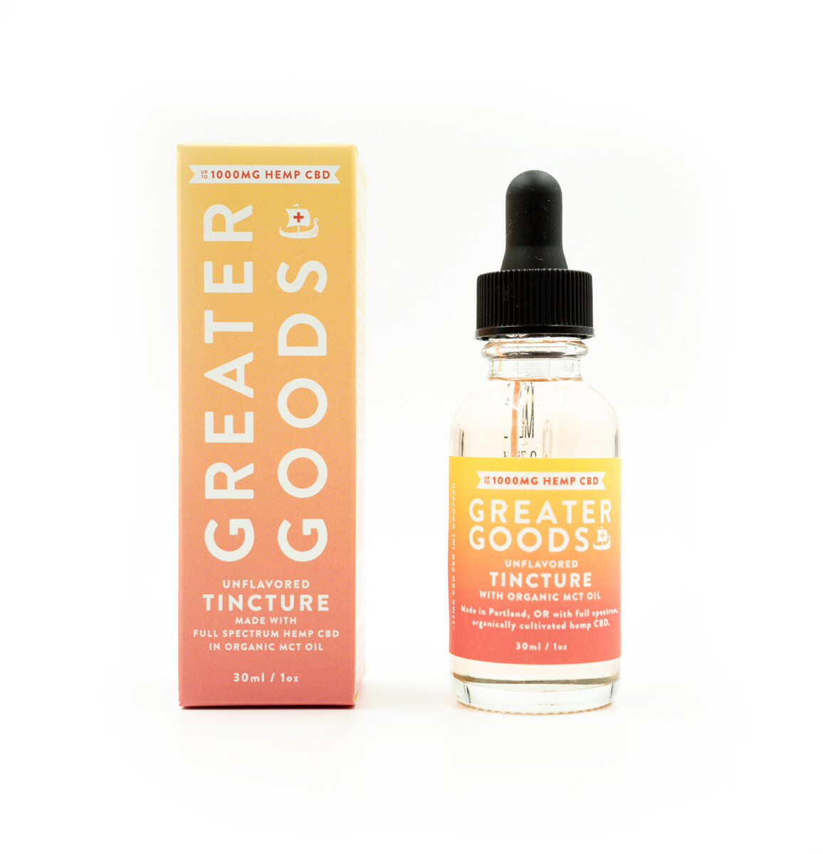 Greater Good Unflavored CBD tincture Greater Good Unflavored CBD tincture