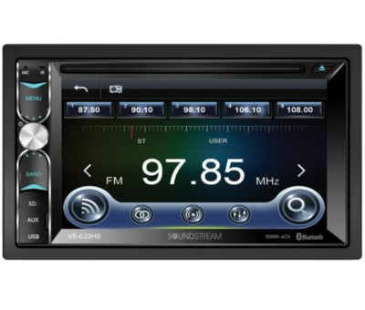 Soundstream VR-620HB in-Dash 2-DIN 6.2&quot; Touchscreen LCD DVD Receiver with Bluetooth