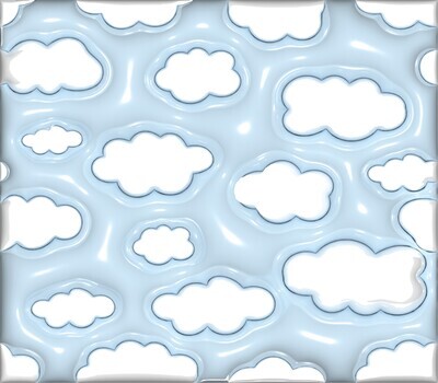 3D Puff Cloud Tumbler Editable digital file (no physical products)