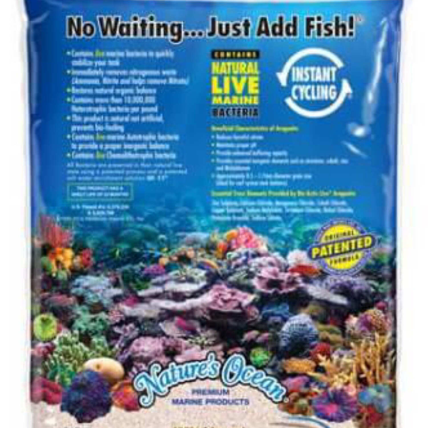 Natures Ocean Bio-Active Live Reef Sand 20lbs