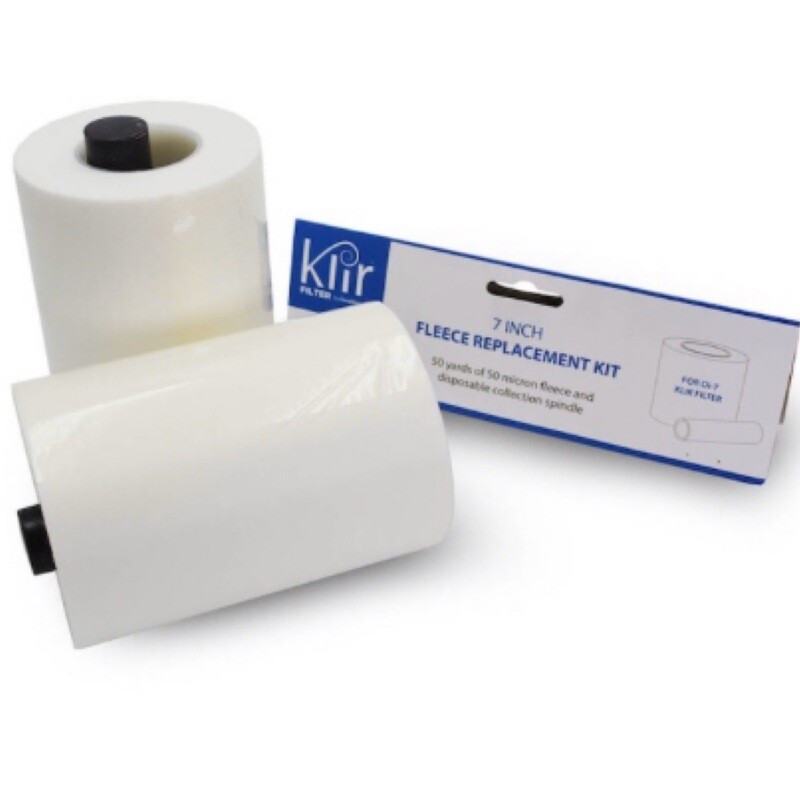 Klir 7” 50 Yards Of 50 Micron Fleece Replacement Rolls