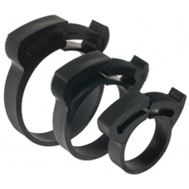Ratchet hose clips