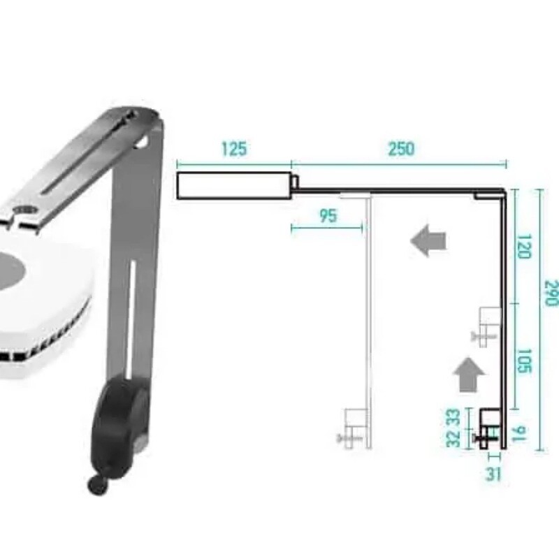 Aqua Illumination Prime Tank mount Black Or Silver