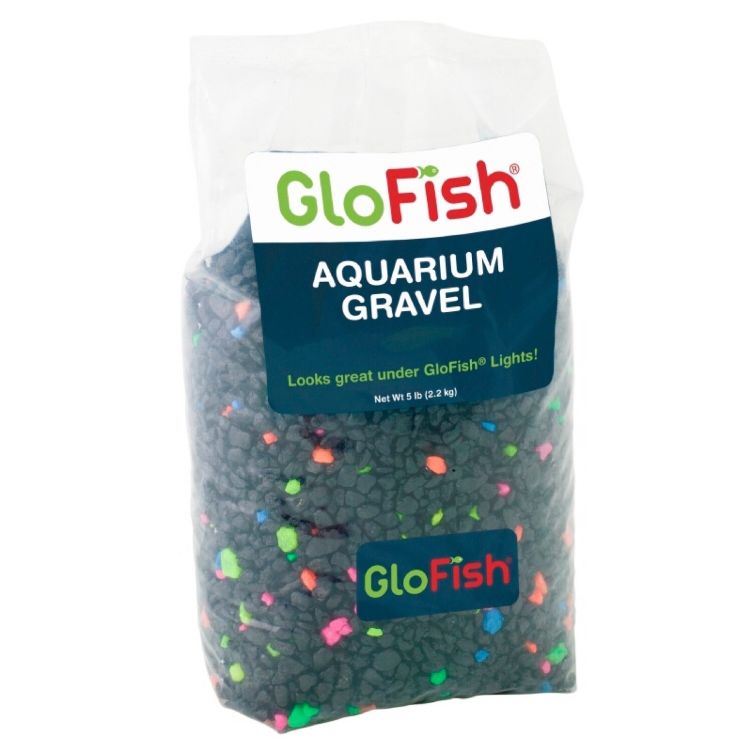 GloFish Gravel 5lb Black w/Fluorescent Highlights