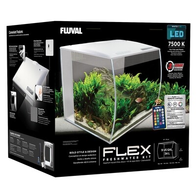 Fluval Flex Aquarium Kit - 34 L (9 US gal) - White