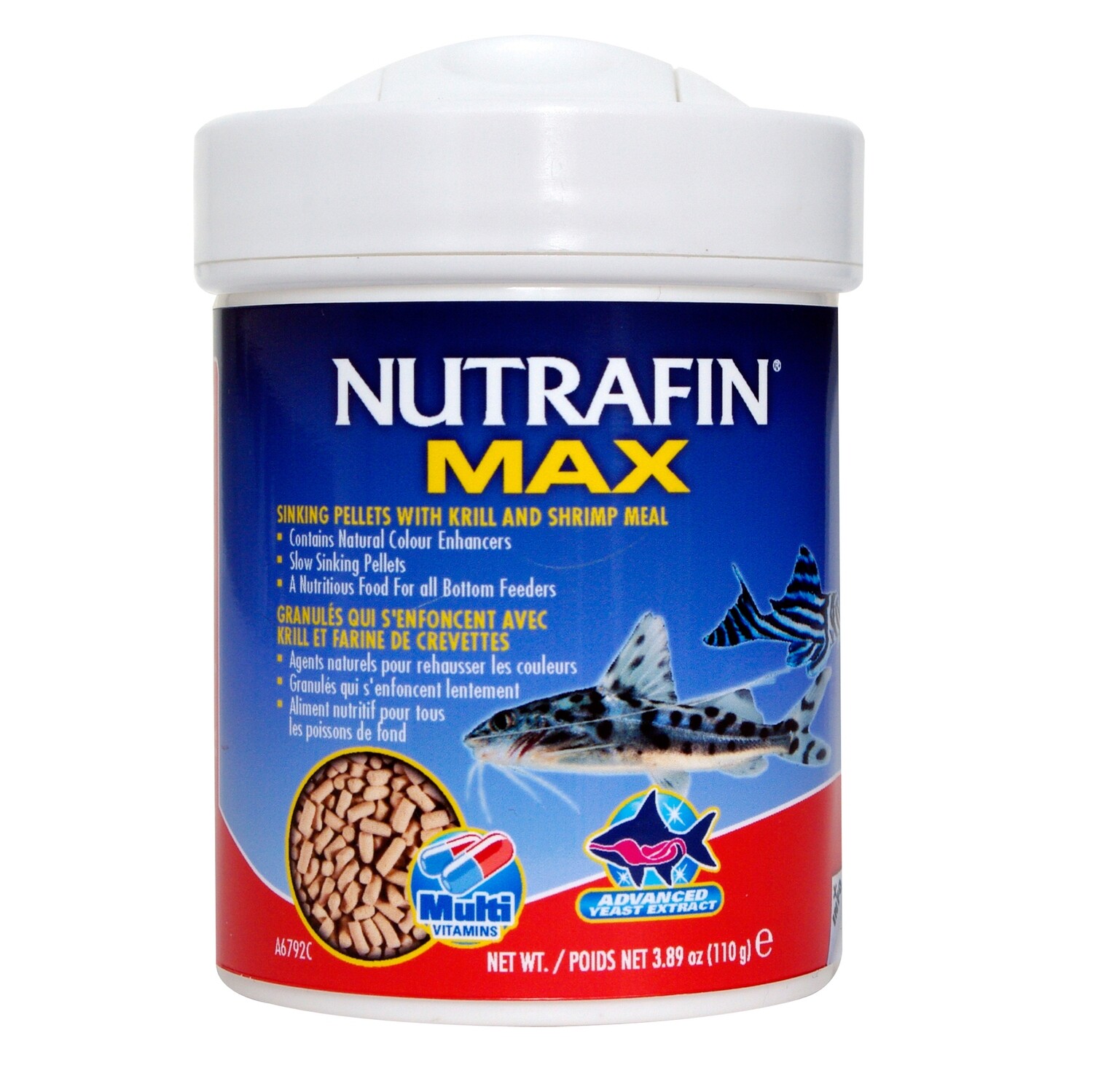 Nutrafin Max Sinking Pellets with Krill and Shrimp Meal, 110 g (3.89 oz)